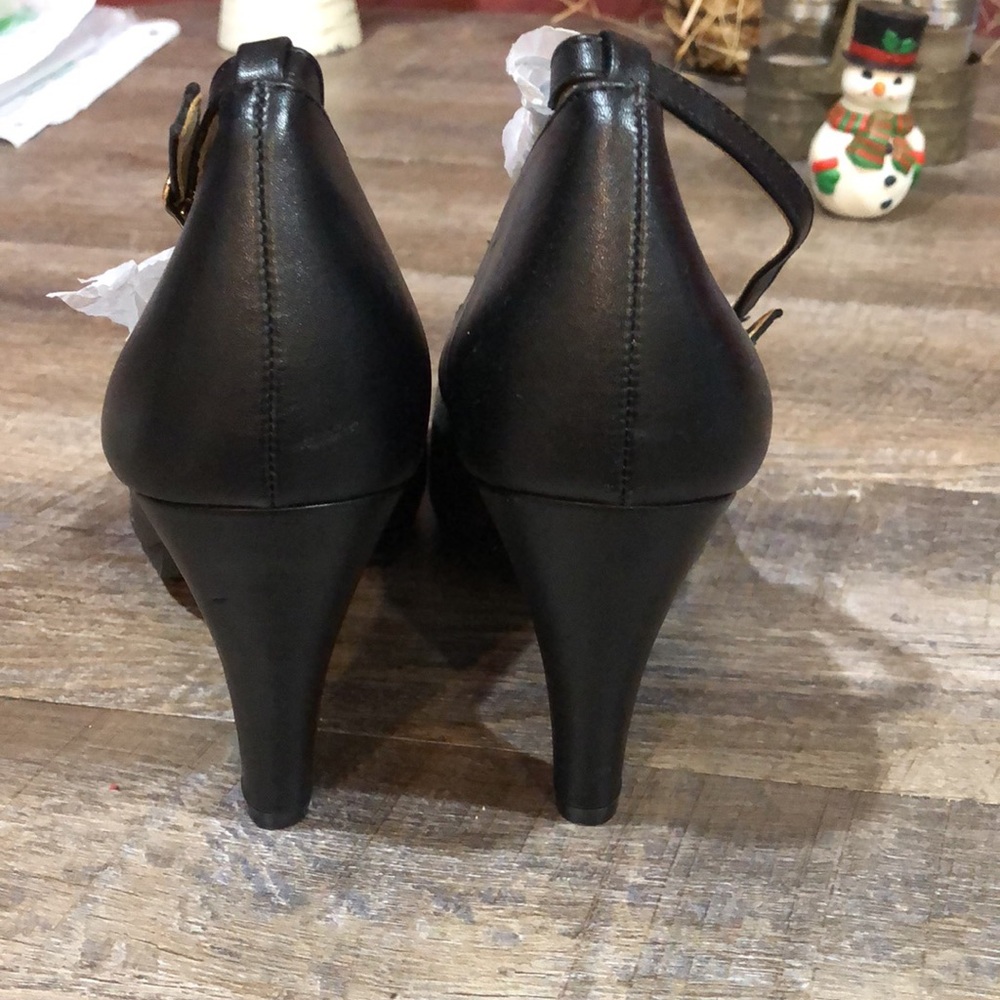 Allerga K Black Pumps w Heels Size 9.5 - Picture 3 of 9